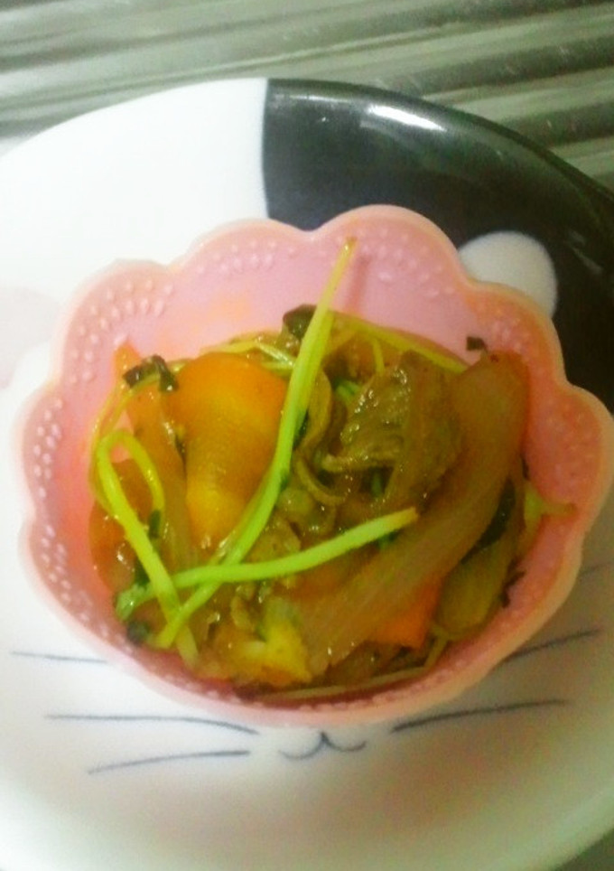 牛肉と豆苗の野菜炒め-レシピのメイン写真