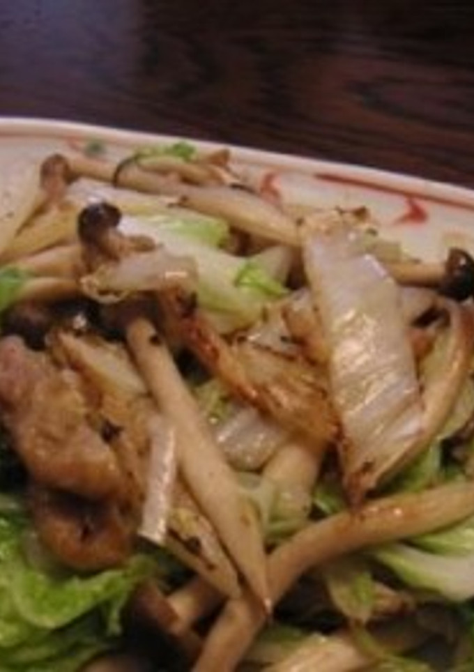 鶏唐揚げのキノコ・白菜炒め-レシピのメイン写真