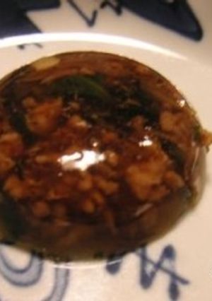 春菊と挽肉のにこごり-レシピのメイン写真