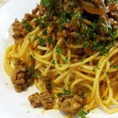 รูปของ ミートソースパスタ