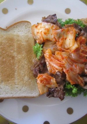 キムチと焼き肉のサンドイッチ-レシピのメイン写真