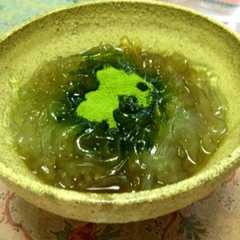 รูปของ 抹茶黒みつのところてん