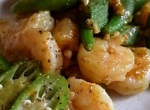 オクラと海老のカレーバター醤油ソテー-レシピのメイン写真