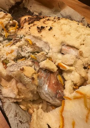 真鯛の塩釜焼き 柑橘とディルのソース-レシピのメイン写真