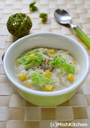白菜とコーンのクリーミー酒粕スープ-レシピのメイン写真