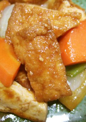 厚揚げと野菜の中濃ソース+ケチャップ煮-レシピのメイン写真