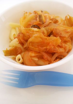 パスタのしみじみ煮乗せ-レシピのメイン写真