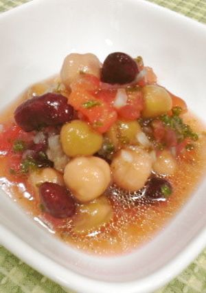 ミックスビーンズとトマトのサラダ-レシピのメイン写真