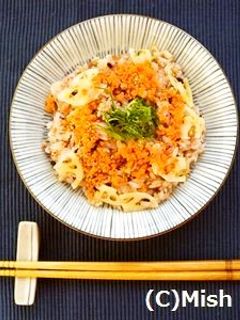 鮭と蓮根のしゃきしゃき混ぜごはん-レシピのメイン写真