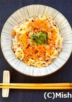 鮭と蓮根のしゃきしゃき混ぜごはん-レシピのメイン写真