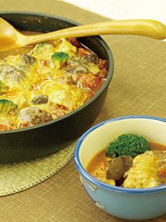 トマトチーズハンバーグ鍋♪-レシピのメイン写真