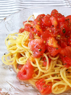 シンプルな♪トマトの冷製パスタ-レシピのメイン写真