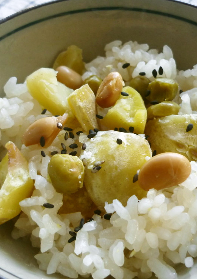 栗と豆の炊き込みご飯-レシピのメイン写真