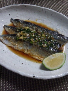 秋刀魚の香味ソース-レシピのメイン写真