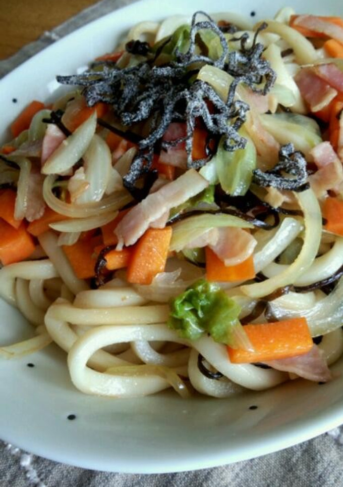 塩こんぶで簡単！とろうま♪焼きうどん！-レシピのメイン写真
