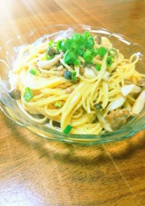 納豆の味噌クリームパスタ(*UωU*)-レシピのメイン写真