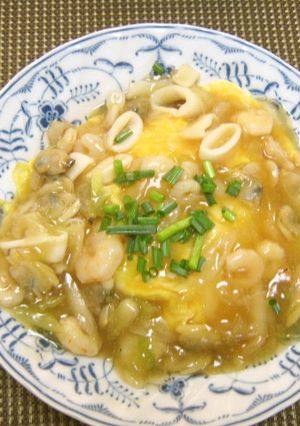 簡単！シーフードミックスでヘルシー天津飯-レシピのメイン写真