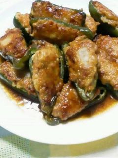 簡単でジューシーなピーマン肉詰め-レシピのメイン写真