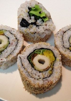 ちくわ天沢庵大葉のカリフォルニアロール-レシピのメイン写真