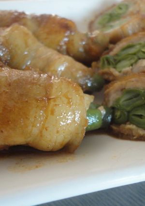 インゲンの豚ばら甘辛焼き☆お弁当にも！-レシピのメイン写真