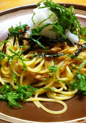 簡単混ぜるだけ☆なめたけ＆ツナのパスタ♫-レシピのメイン写真