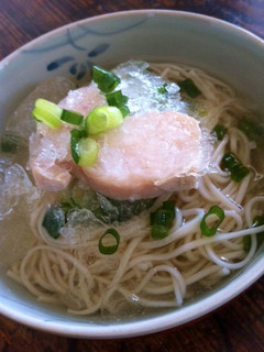 鶏ハムシャーペットスープ ぶっかけ素麺-レシピのメイン写真