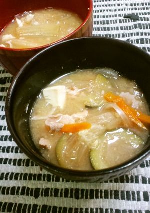 これアリです♪ズッキーニのお味噌汁-レシピのメイン写真