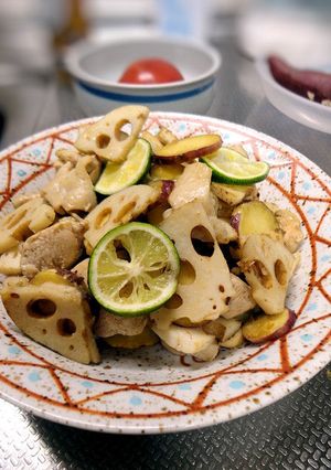 柚子胡椒バター仕上げ☆鶏肉と根菜ソテー-レシピのメイン写真