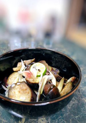みょうがたっぷり乗せ☆ナスのスダチ酢の物-レシピのメイン写真