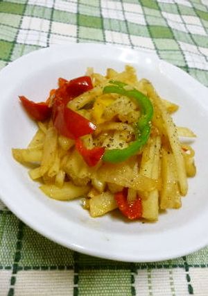 ジャガ芋とピーマンのバター風味醤油炒め-レシピのメイン写真