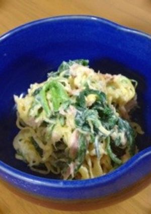 そうめん南瓜とほうれん草のツナマヨ和え-レシピのメイン写真