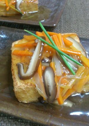 簡単美味しい*厚揚げの甘酢あんかけ-レシピのメイン写真