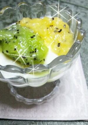 簡単☆美白♪おしゃれなキウイのヨーグルト-レシピのメイン写真