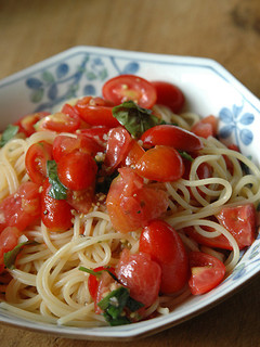 ミニトマトの冷製パスタ-レシピのメイン写真