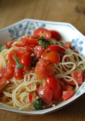 ミニトマトの冷製パスタ-レシピのメイン写真