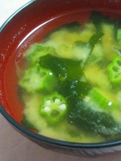 簡単お味噌汁☆オクラのお味噌汁-レシピのメイン写真