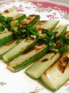 焼ききゅうりのぴり辛ネギソース-レシピのメイン写真
