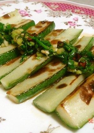 焼ききゅうりのぴり辛ネギソース-レシピのメイン写真