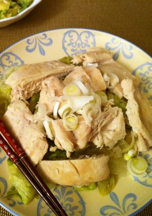 はなまるレシピで：塩鶏レタス-レシピのメイン写真