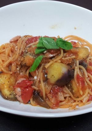 トマトの煮込みパスタ-レシピのメイン写真
