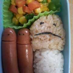 รูปของ なめこキャラ弁withウィンナー