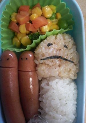 なめこキャラ弁withウィンナー-レシピのメイン写真