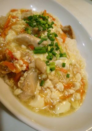 鶏ももと豆腐のあんかけソーメン-レシピのメイン写真
