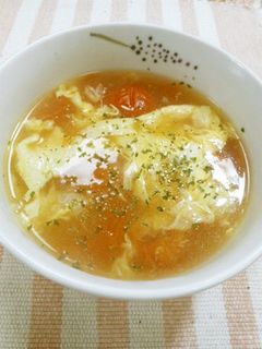 とろ~り♪トマトとふわふわ卵のスープ ♪-レシピのメイン写真