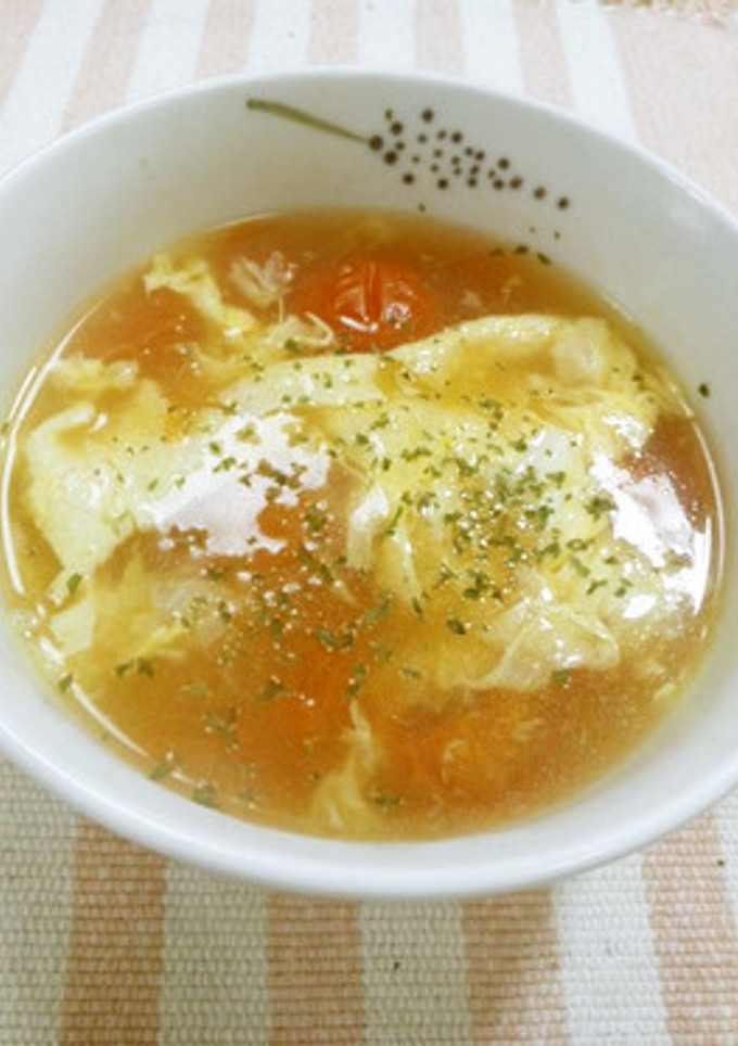 とろ～り♪トマトとふわふわ卵のスープ ♪-レシピのメイン写真