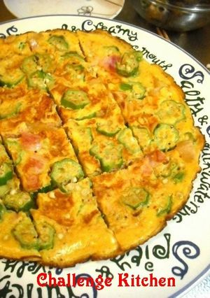 バターの風味♪おくらチヂミna玉子焼☆-レシピのメイン写真
