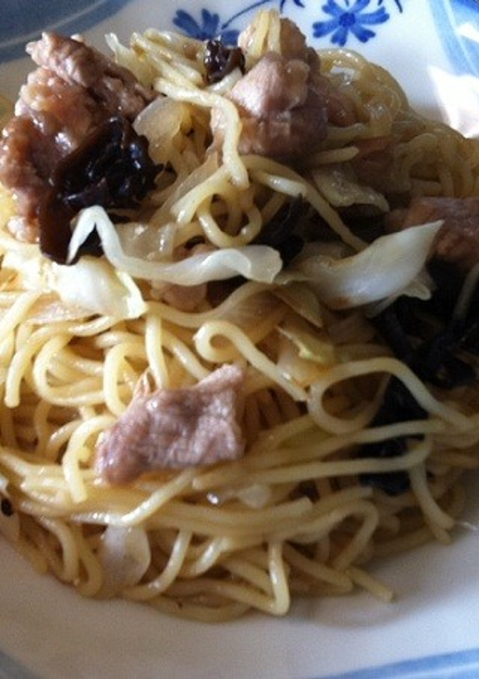 【しっとり】干し椎茸のしょうゆ焼きそば-レシピのメイン写真