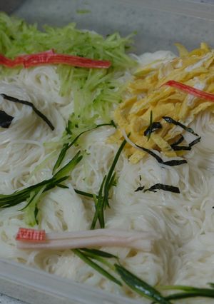 キャラ弁　ゾロ＆サンジ　運動会そーめん-レシピのメイン写真