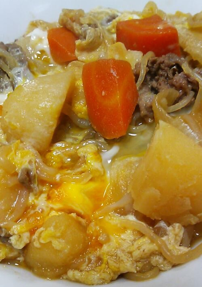 肉じゃが de玉子とじ(⌒‐⌒)-レシピのメイン写真