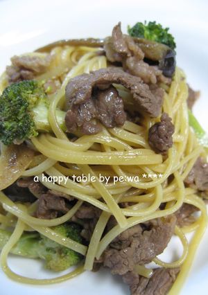 簡単!美味しい!和風牛肉パスタ。-レシピのメイン写真